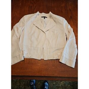 NWT Women's White House Black Market Coat Jacket Size 14 White New w/ Tags(A494)